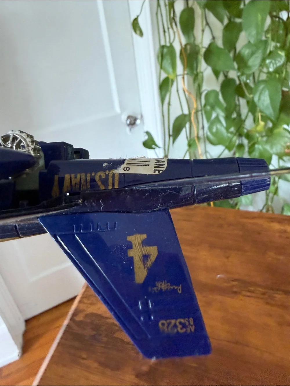 Blue Military Jet Toy Plane for Kids - USN Styled